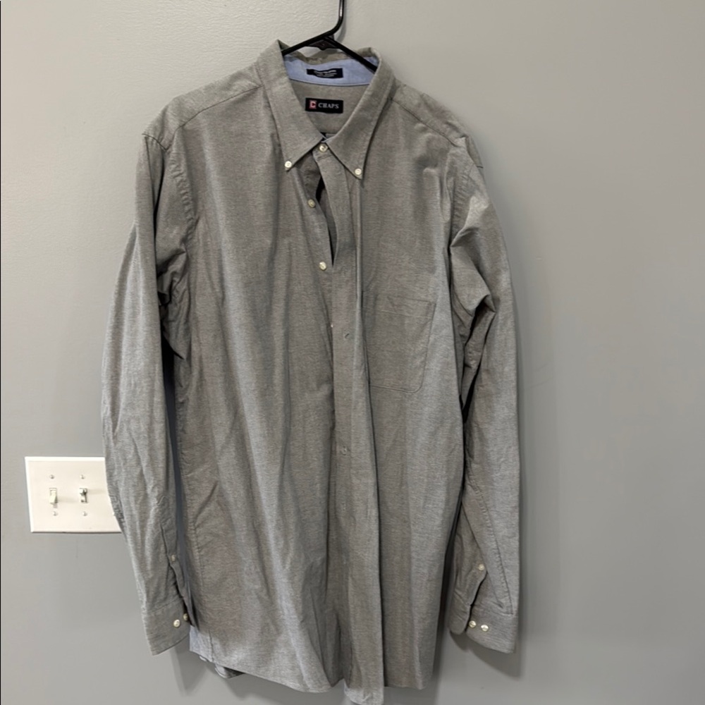 Chaps Men's Charcoal Button-Down Shirt
